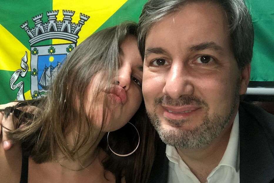 Bruno de Carvalho e a filha Catarina