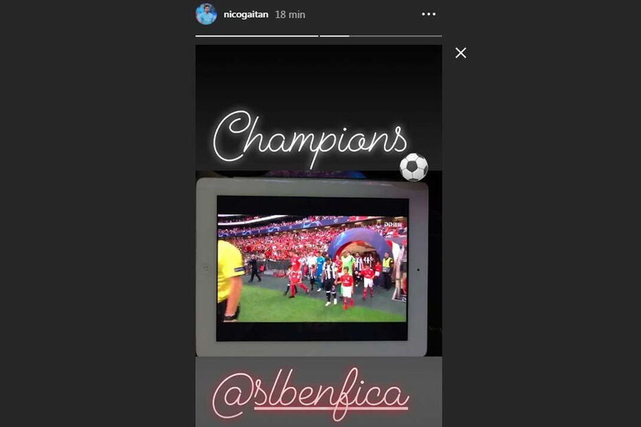 Eram três da manhã na China e Gaitán estava acordado a ver o Benfica