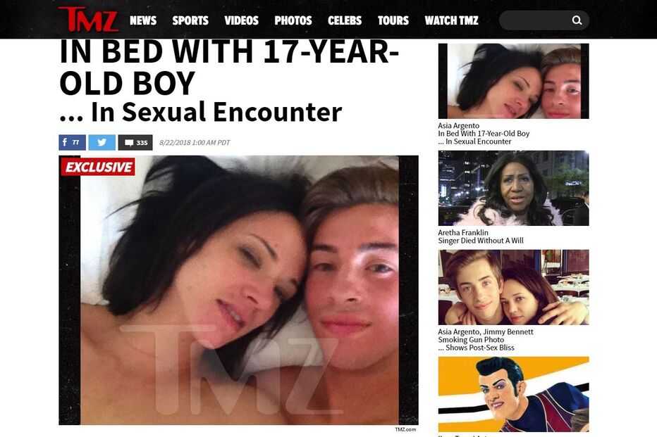 Foto mostra namorada de Bourdain na cama com menor