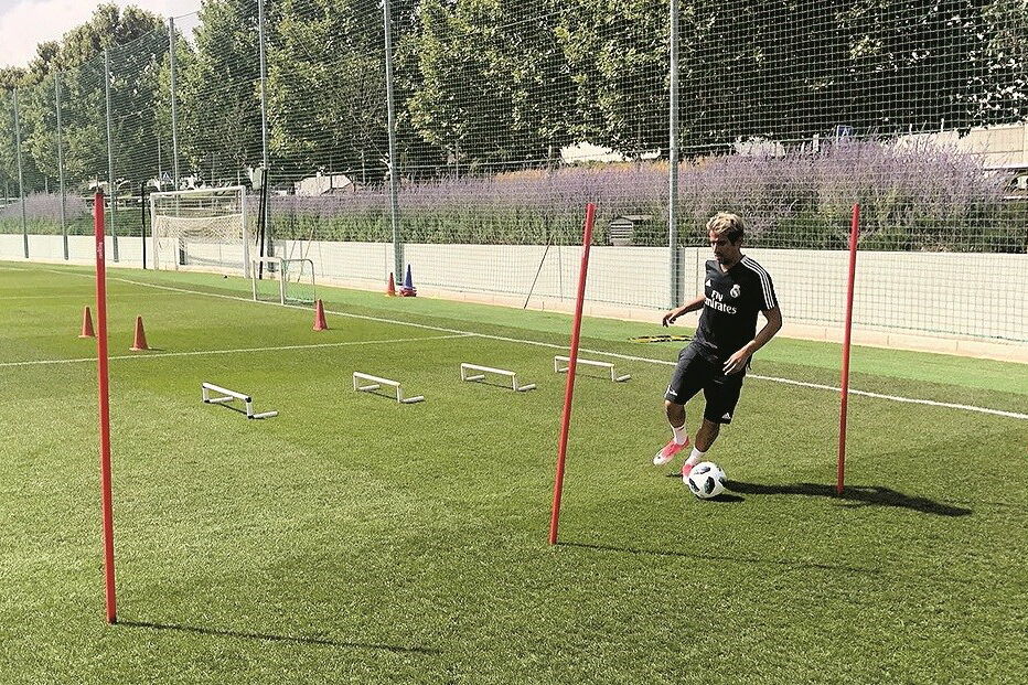 Foto exibida ontem por Fábio Coentrão, em que surge a treinar sozinho