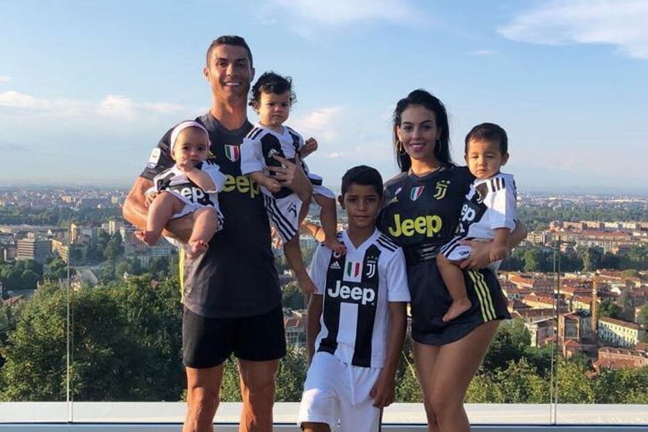 Cristiano Ronaldo com a família