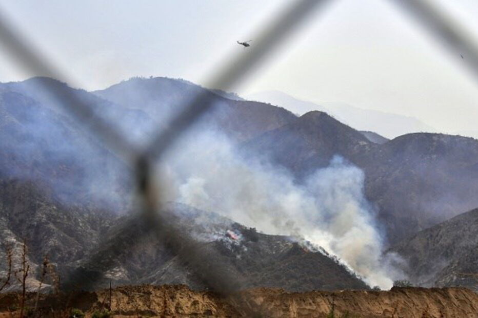 Nuvem de fumo dos incêndios, na Califórnia