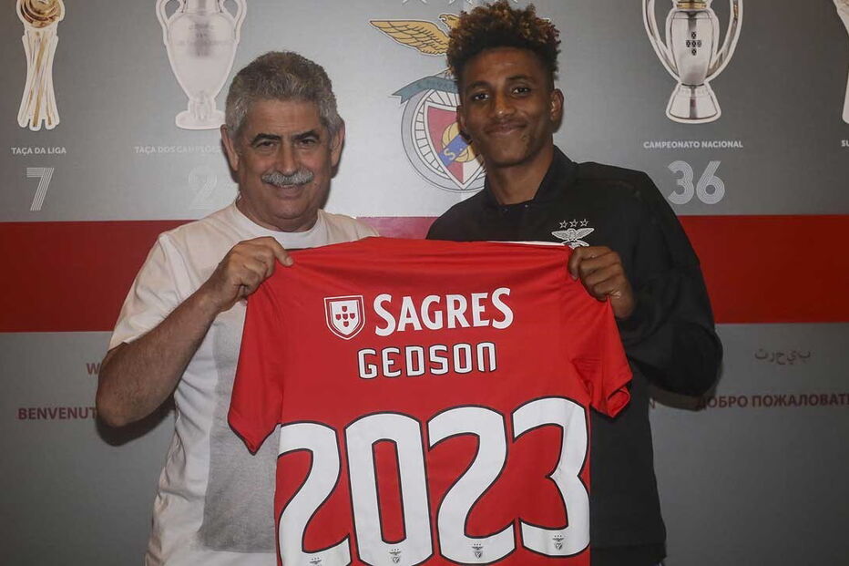 Gedson e Luís Filipe Vieira
