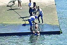 Casal e cão resgatados do Douro por populares no Porto