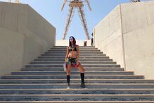 Modelo Portuguesa Sara Salgado no festival Burning Man
