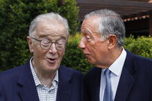 Marcelo Rebelo de Sousa e Jorge Sampaio na Taça do Presidente da República, em golfe