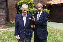 Marcelo Rebelo de Sousa e Jorge Sampaio na Taça do Presidente da República, em golfe