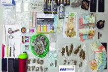 Material apreendido pela PSP 