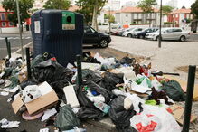 Lixo nas ruas de Lisboa