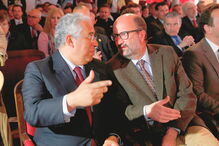 Primeiro-ministro, António Costa, e o ministro do Ambiente, João Matos Fernandes