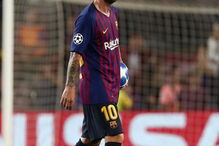 Messi marcou três golos ao PSV Eindhoven para a Champions