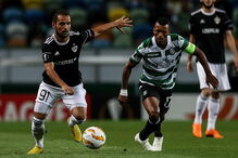 Jogadores em ação no Sporting - Qarabag