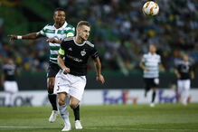 Jogadores em ação no Sporting - Qarabag
