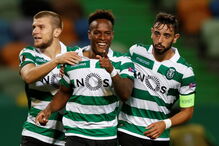 Jovane Cabral comemora o golo marcado ao Qarabag