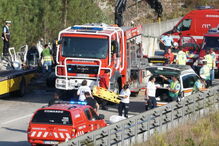 Colisão frontal no IC8 mata seis homens