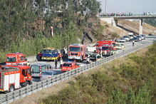 Colisão frontal no IC8 mata seis homens
