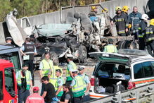 Colisão frontal no IC8 mata seis homens