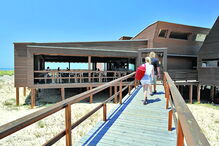 Restaurante Estaminé na ilha Deserta, em Faro