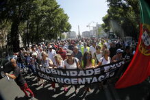 Taxistas em protesto