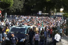 Taxistas em protesto