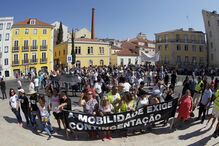 Taxistas em protesto