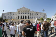 Taxistas em protesto