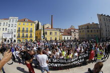 Taxistas em protesto