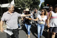 Taxistas em protesto