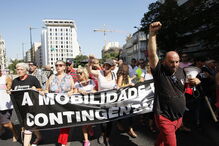 Taxistas em protesto