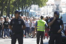Taxistas em protesto