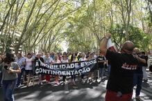 Taxistas em protesto