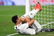 Ronaldo em ação pela Juventus contra  oBolonha