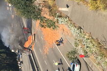 A3 cortada nos dois sentidos na zona de Santo Tirso 