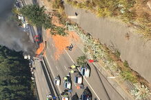 A3 cortada nos dois sentidos na zona de Santo Tirso 