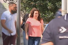 Rosa Grilo à chegada ao Tribunal de Vila Franca de Xira