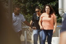 Rosa Grilo à chegada ao Tribunal de Vila Franca de Xira