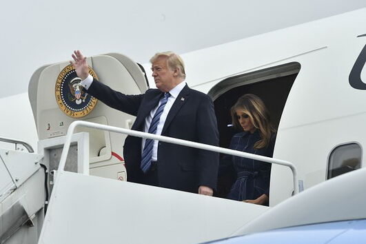 Donald Trump durante homenagem a vítimas do 11 de setembro
