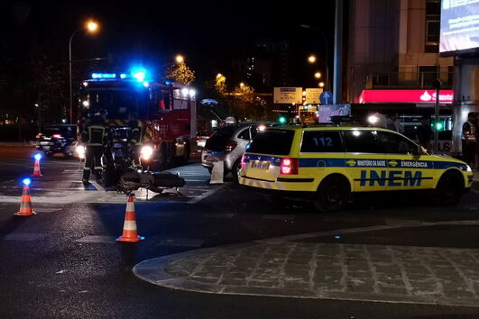 Acidente com moto em Lisboa