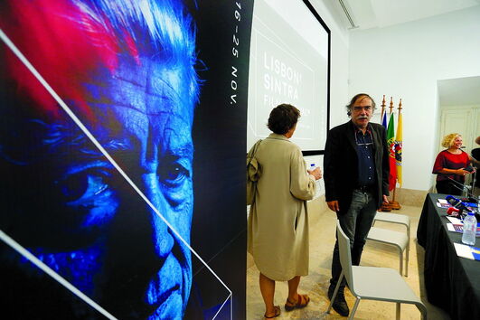 O produtor Paulo Branco, ontem na apresentação do 12º Lisboa & Sintra Film Festival  