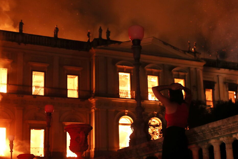 Incêndio destruiu Museu Nacional no Rio de Janeiro