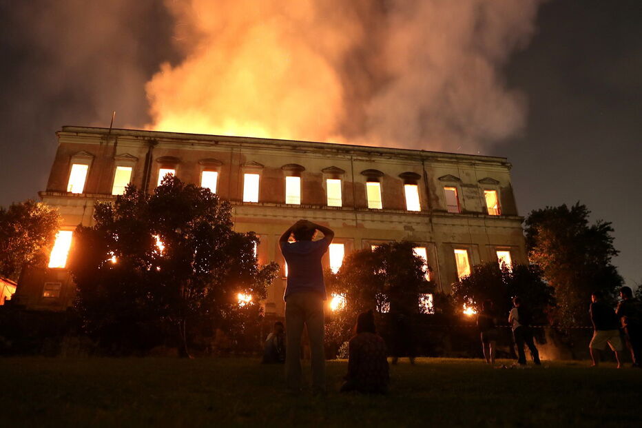 Incêndio destruiu Museu Nacional no Rio de Janeiro