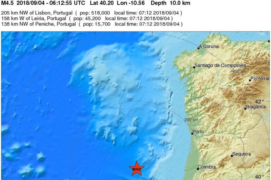 Sismo sentido no norte e centro do país