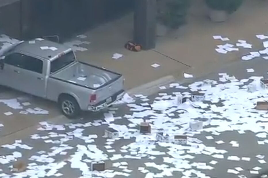 Homem detido após conduzir carro contra edifício de estação televisiva