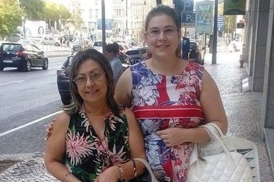 Amélia Fialho e a filha adotiva Diana Fialho