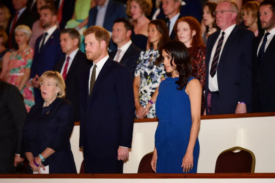  Meghan Markle em cerimónia com Harry