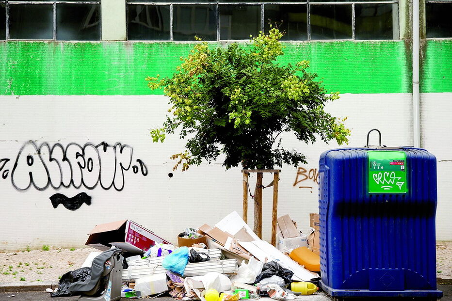 Em S. Domingos de Benfica também há problemas junto aos ecopontos