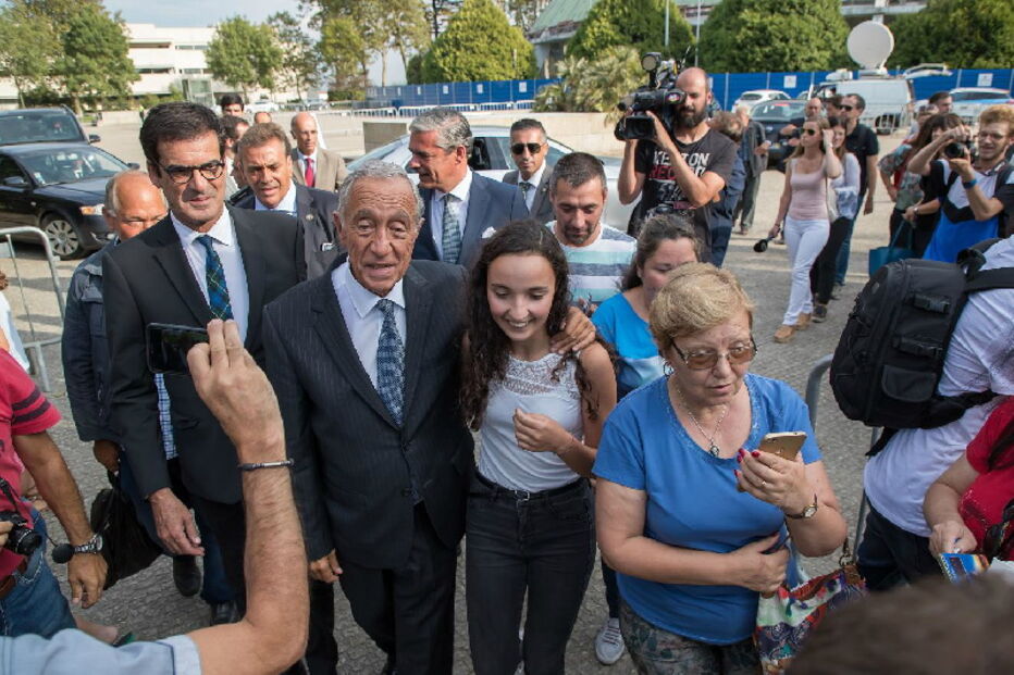 O Presidente da República, Marcelo Rebelo de Sousa, esteve ontem na abertura da Feira do Livro do Porto 