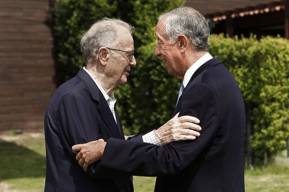 Marcelo Rebelo de Sousa e Jorge Sampaio na Taça do Presidente da República, em golfe