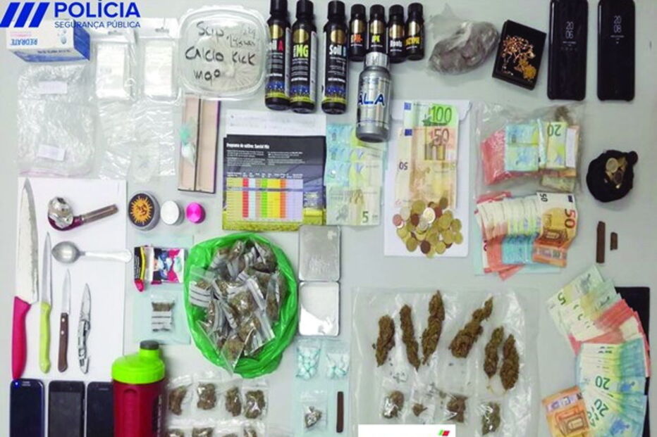 Material apreendido pela PSP 