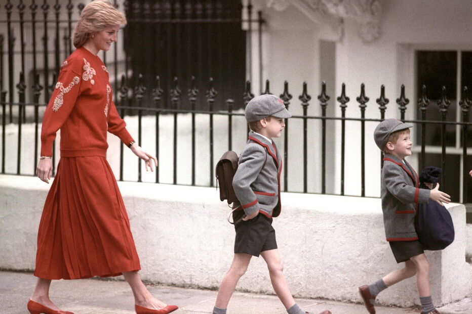 Princesa Diana e os príncipes William e Harry